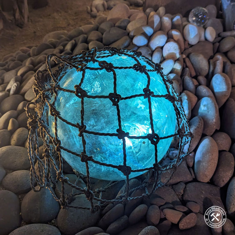 A beautifully lit Boca Raton kitchen with under-cabinet and toe-kick LED accents