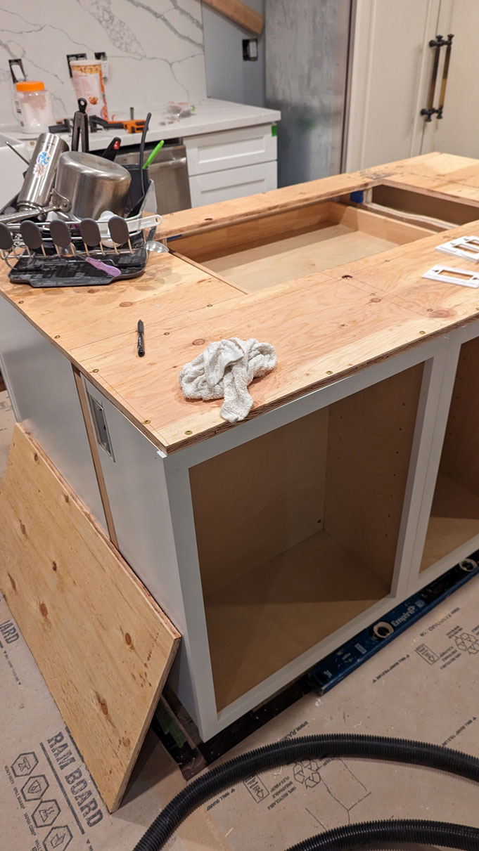 Kitchen island cabinet installation Boca Raton